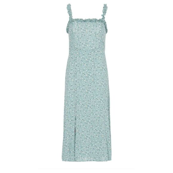 Louna Blue Floral Ruffle Dress Rent The Runway Pre-Loved S $240 - Picture 6 of 6